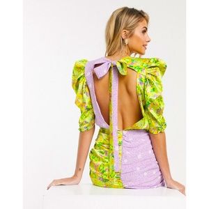 For Love Mixed Pattern Boutique Dress - Size Large